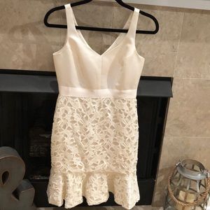 NWT white Ann Taylor dress size 0 petite.
